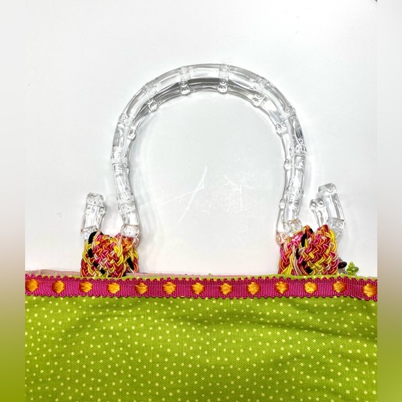 Cat Feline Canvas Multicolor Tote Bag Purse Embroidered Beads from Rose Clear - Picture 7 of 9